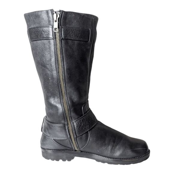 GENTLE SOULS Black Leather Buckled Boot Size 6.5M - Picture 7 of 9